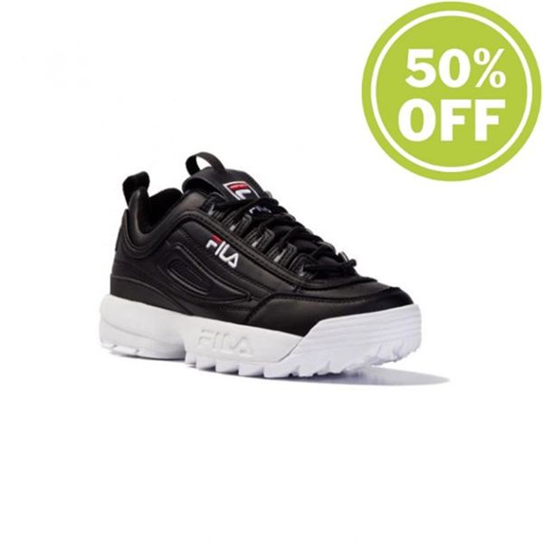 Zapatillas Fila Mujer Negras / Blancas - Disruptor Low Wmn - España 385620WIP